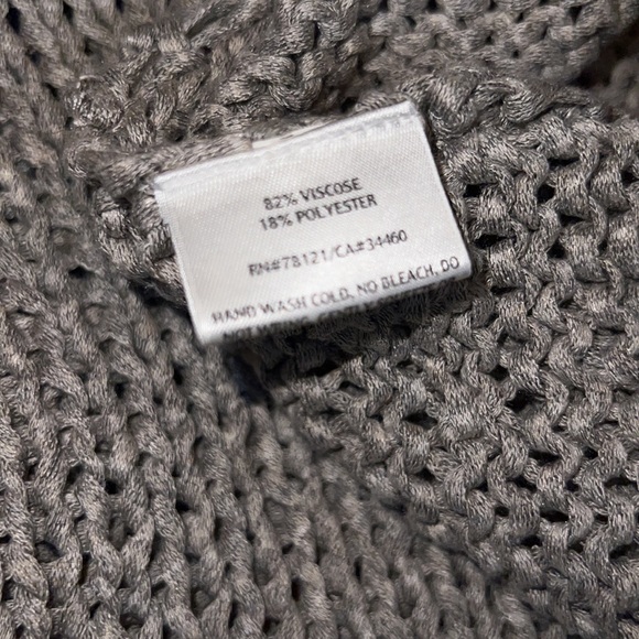 Eileen Fisher | Woven Viscose Blend Lightweight Cardigan Sweater in Light Gray - Picture 6 of 10